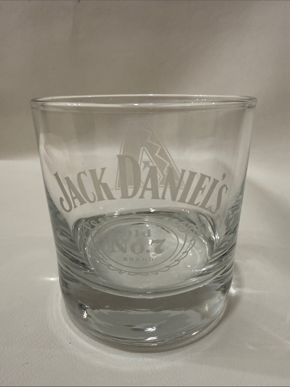 Jack Daniels & Arizona Diamondbacks Clear 8 Oz Glass Whiskey Tumbler Etched Logo